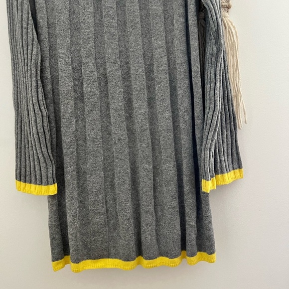 ANTHROPOLOGIE Grey Ribbed Mock Neck Sweater Dress - Picture 6 of 12